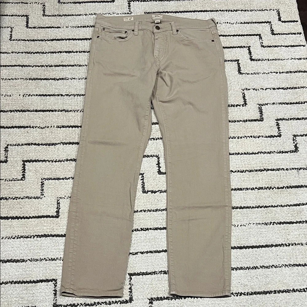 J. Crew Slim Straight Jeans in Taupe Beige 484 Stretch
